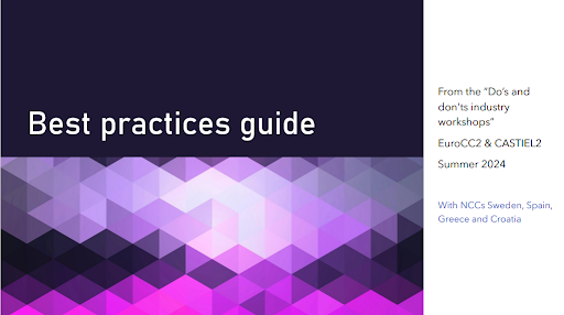 Best Practice Guide “Do´s and don´ts industry workshops”