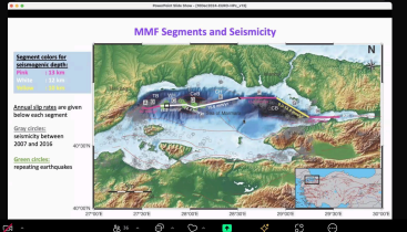 Fig 2. Presentación sobre MMF Segments and Seismicity.